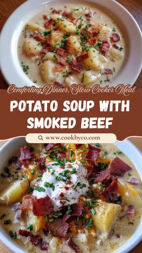 Crockpot Potato Soup with Smoked Beef