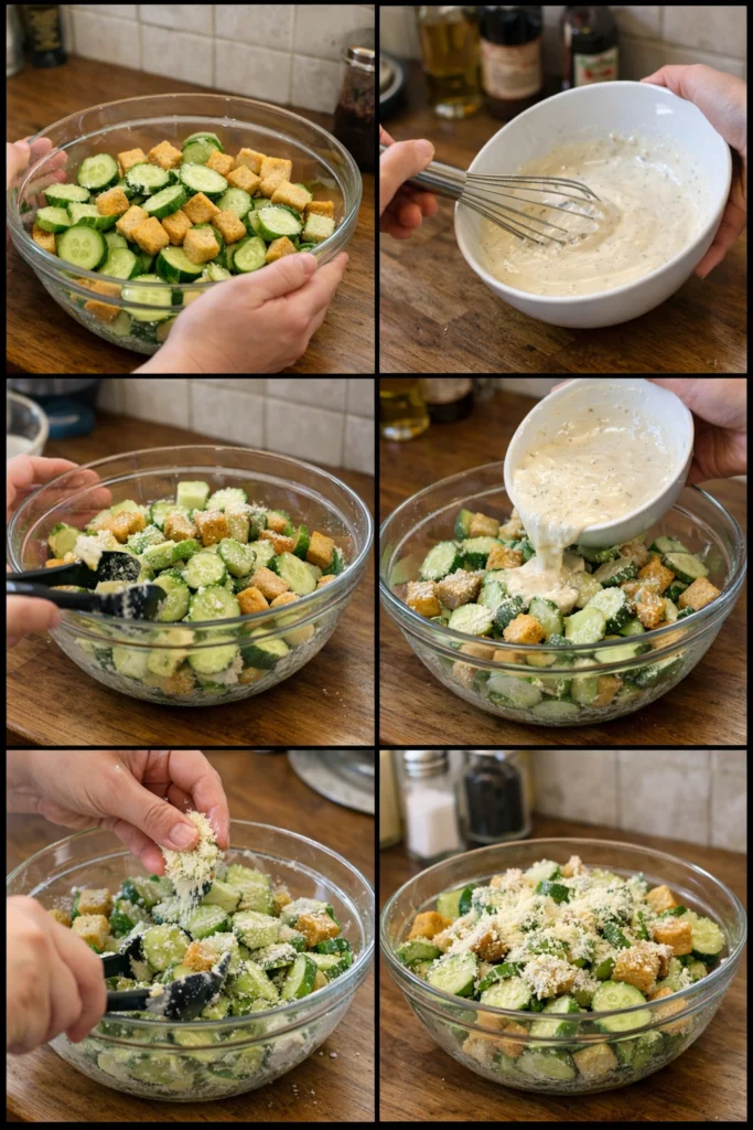 Cucumber Caesar Salad
