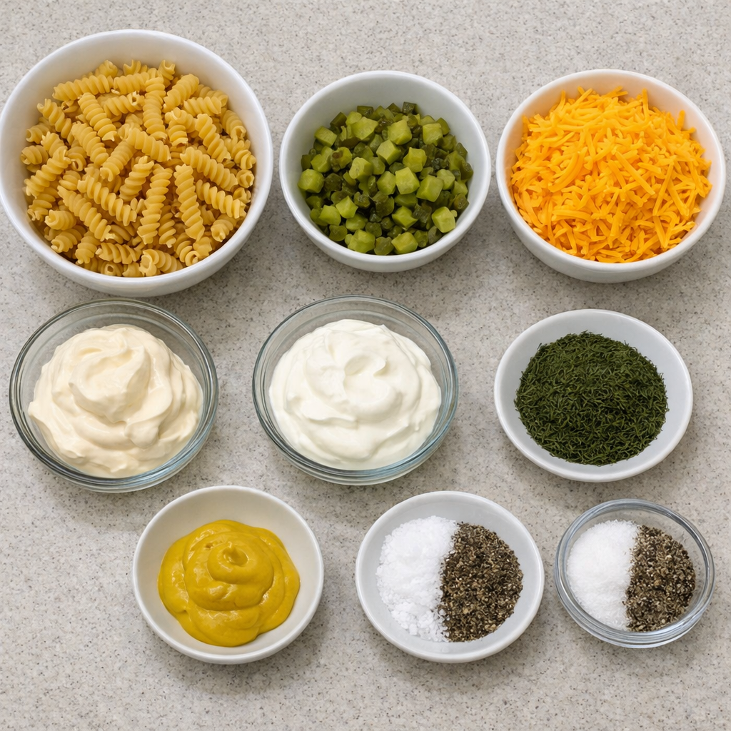 Dill Pickle Pasta Salad