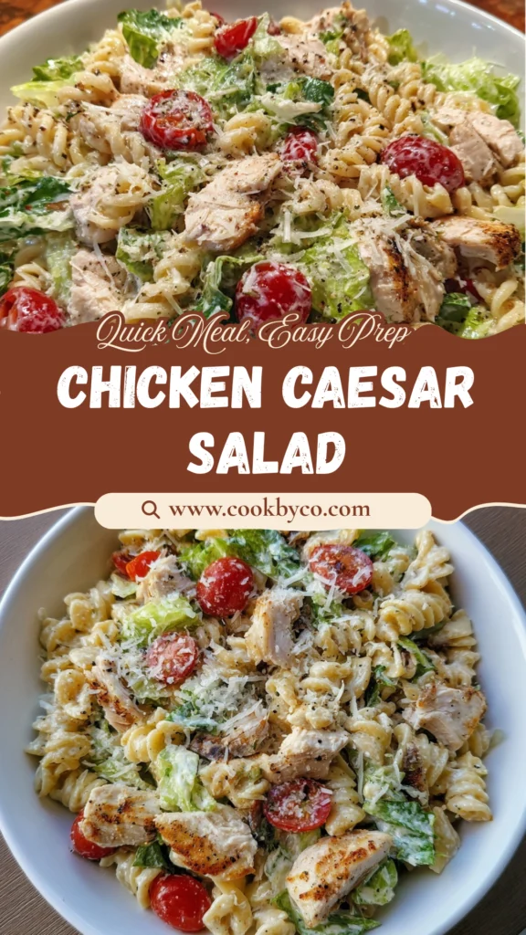 Easy Chicken Caesar Pasta Salad