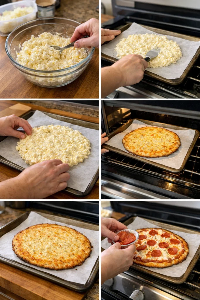 Flourless Cottage Cheese Pizza Crust
