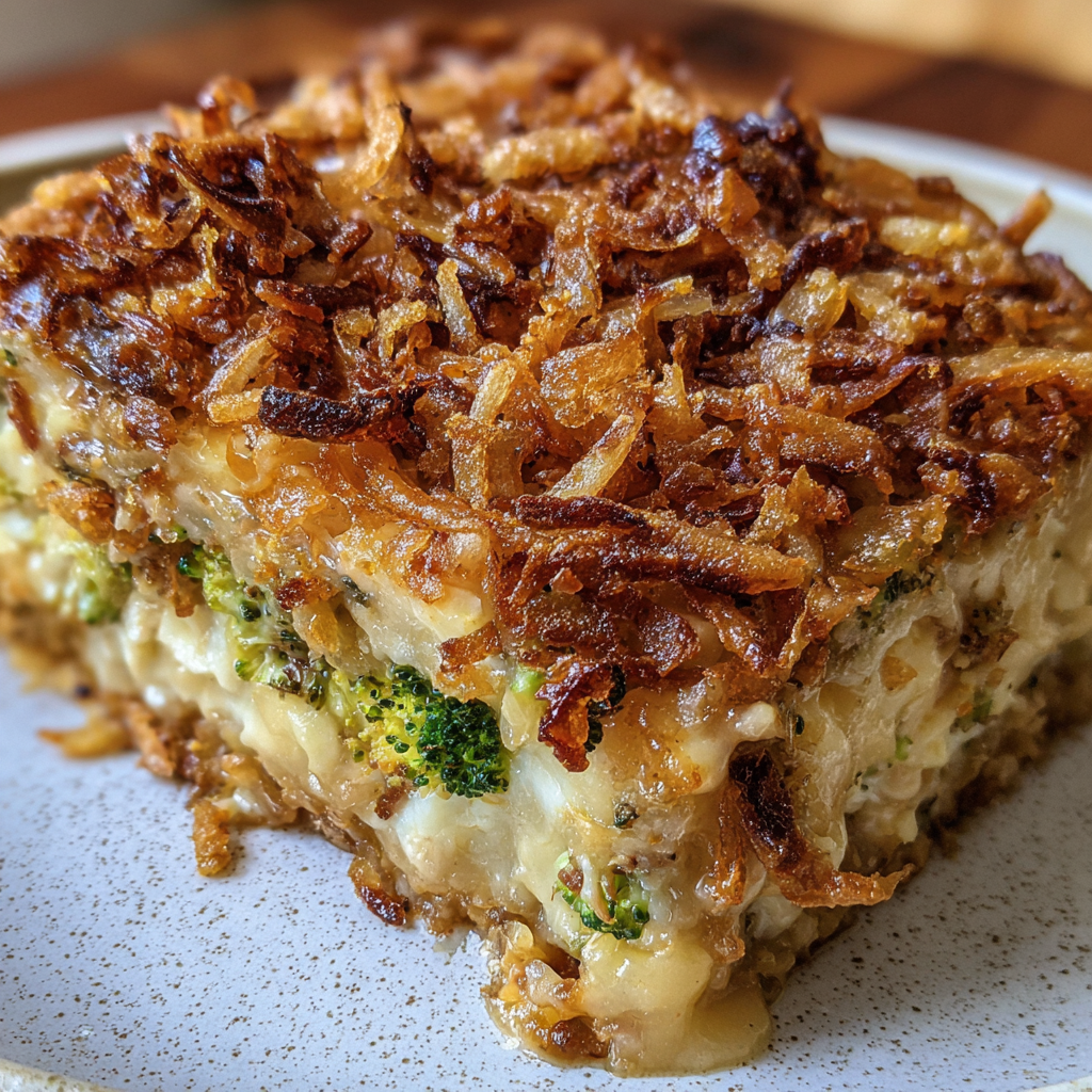 French Onion Broccoli Cheese Casserole