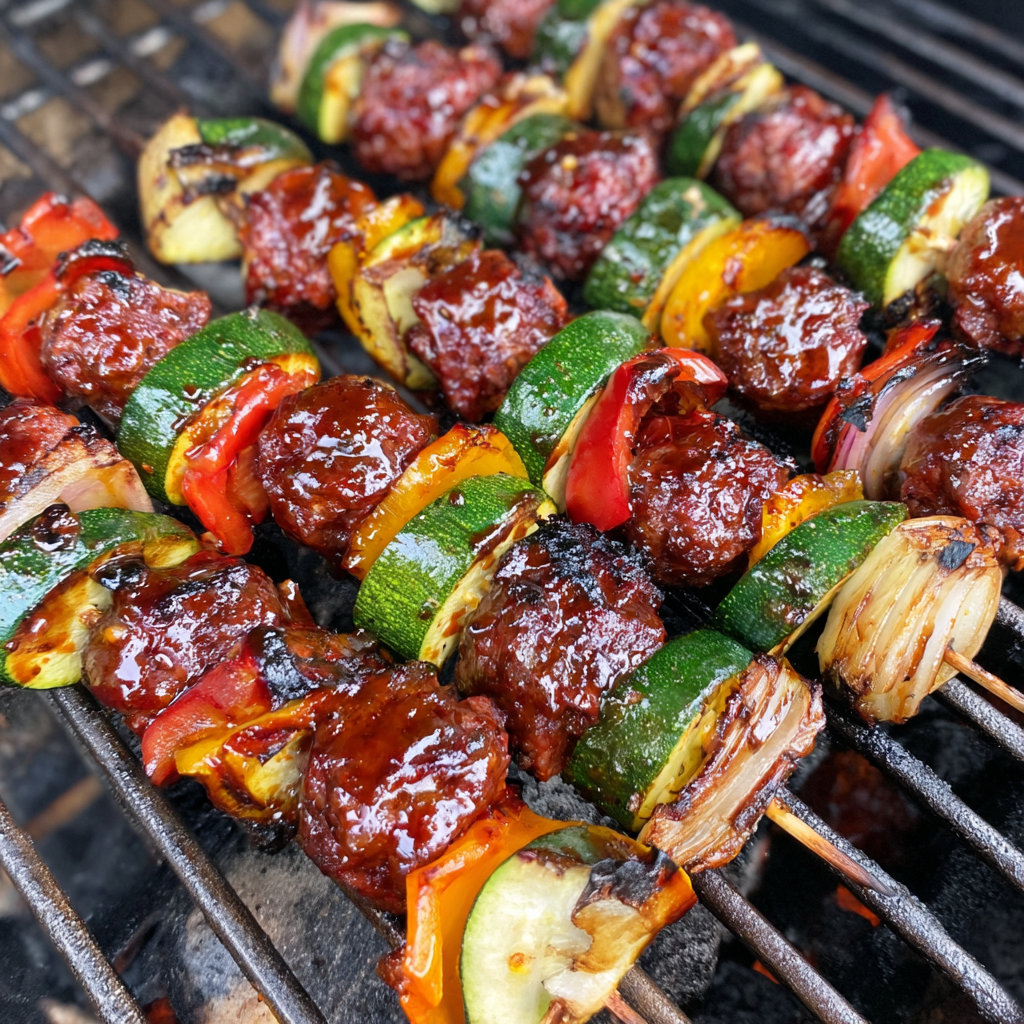 Grilled Beef Chorizo Skewers