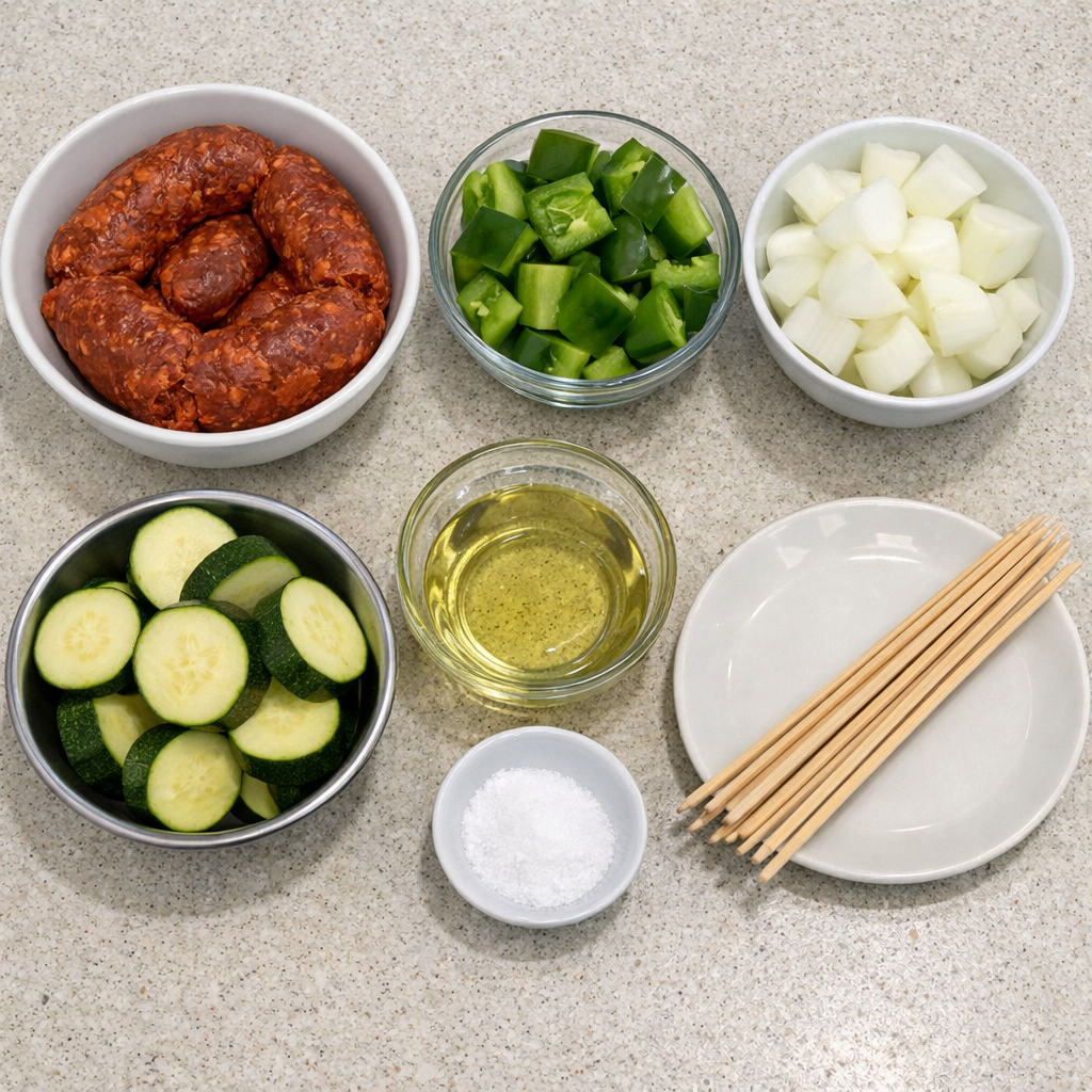 Grilled Beef Chorizo Skewers