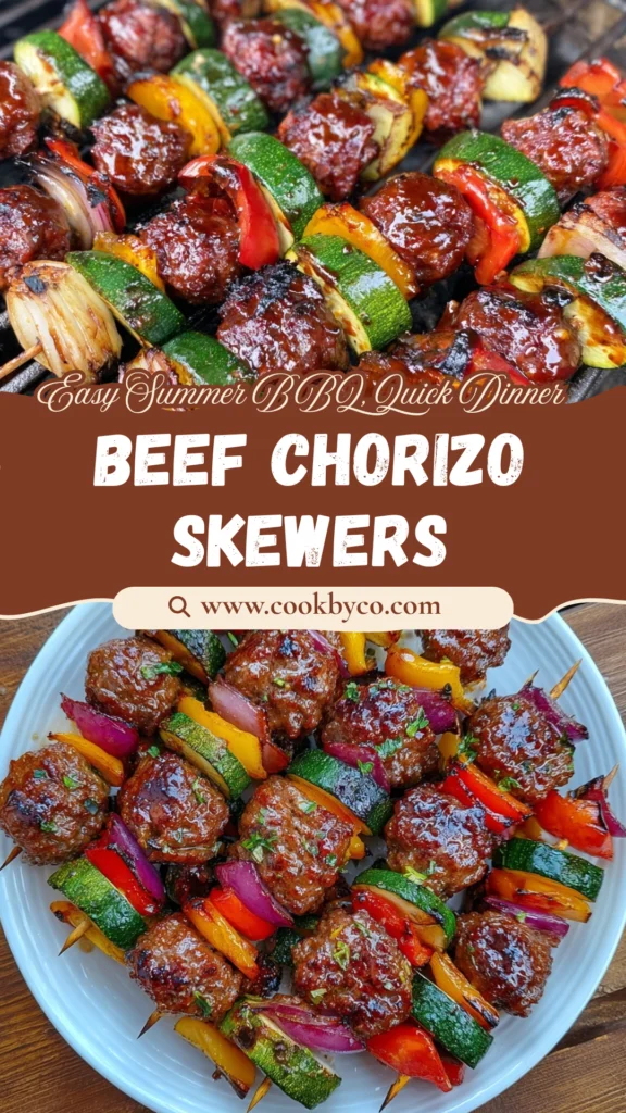 Grilled Beef Chorizo Skewers