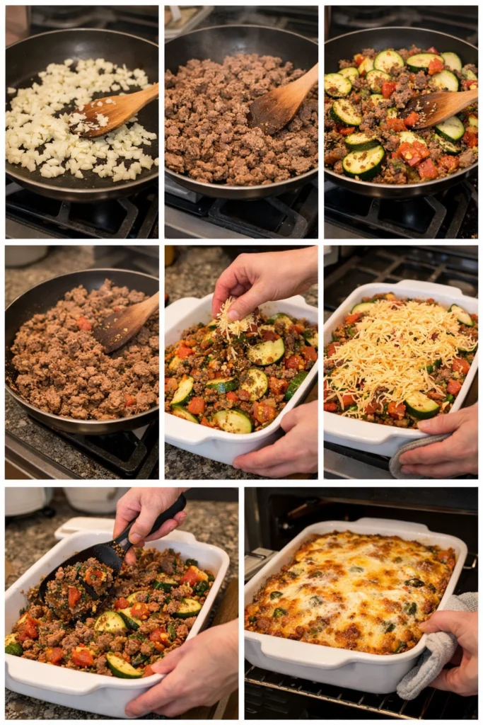 Ground Beef Zucchini Casserole