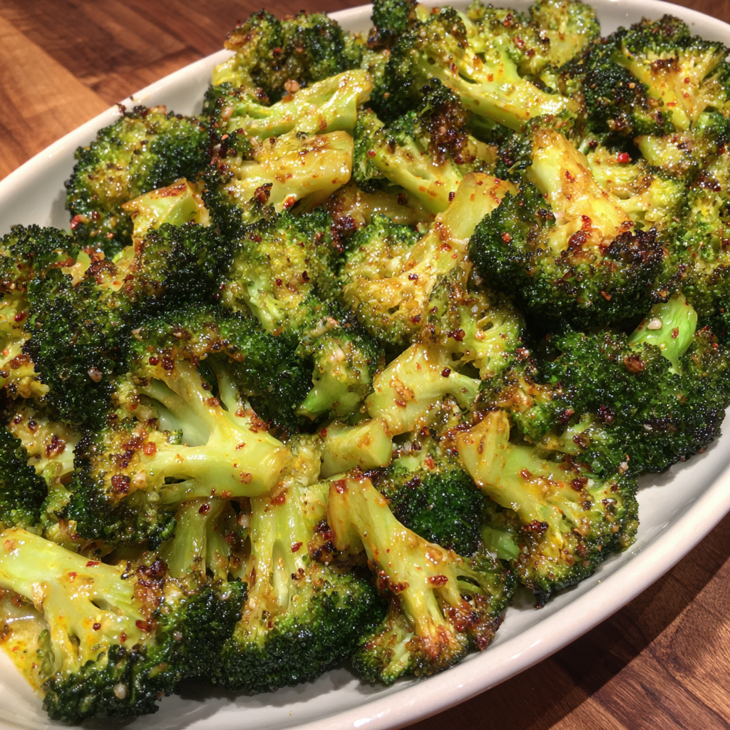 Honey Mustard Roasted Broccoli
