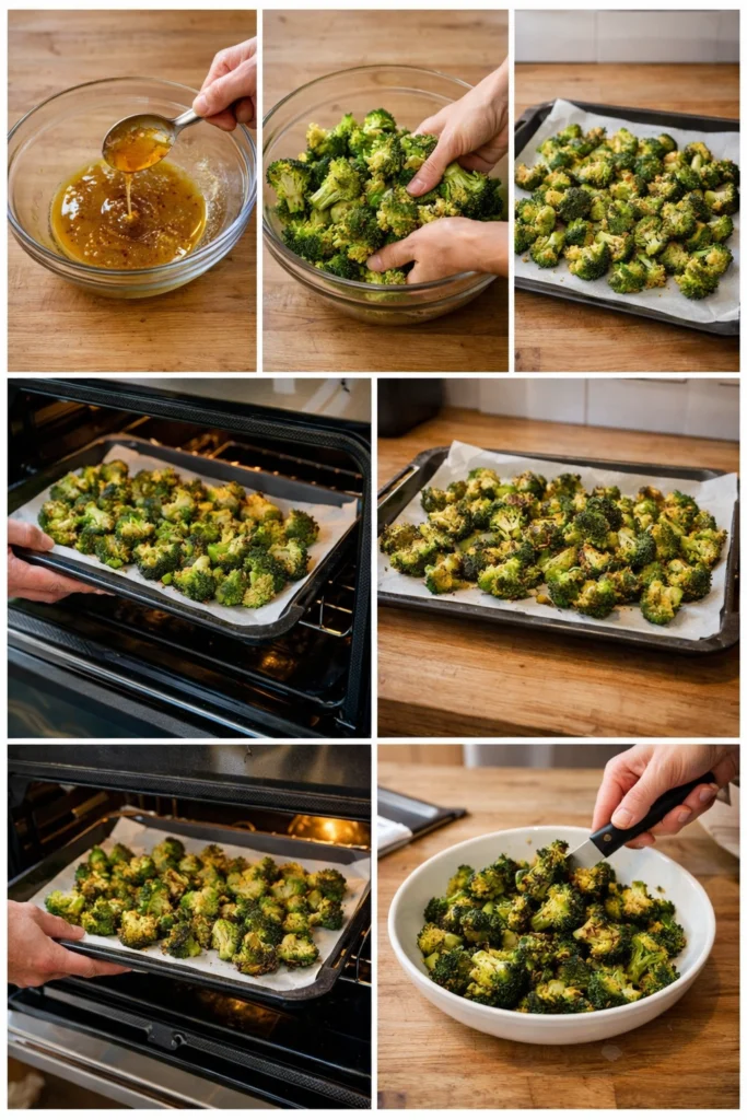 Honey Mustard Roasted Broccoli