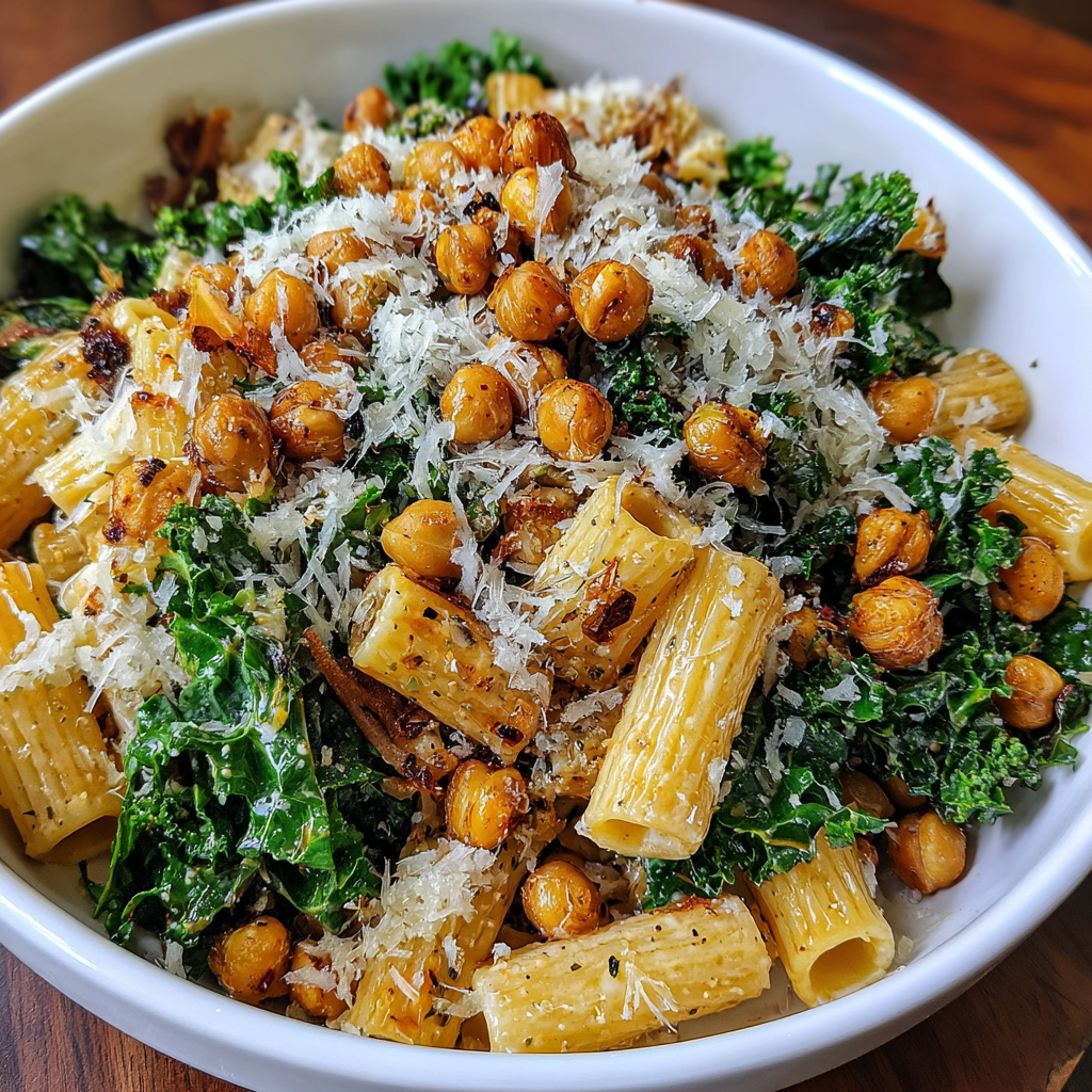 Kale Caesar Pasta Salad
