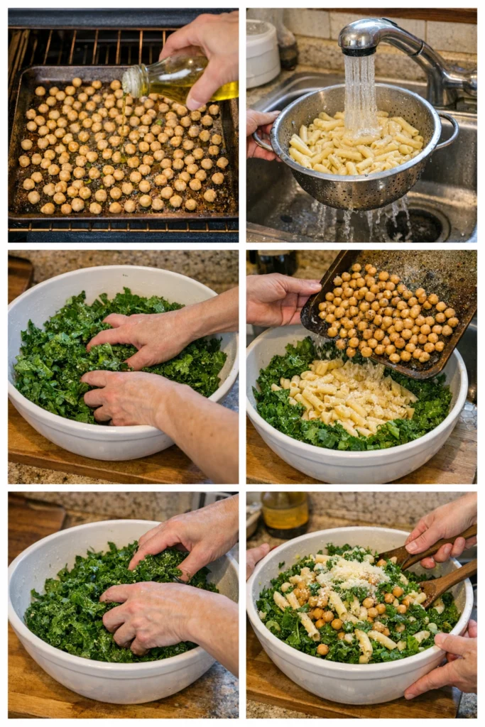 Kale Caesar Pasta Salad