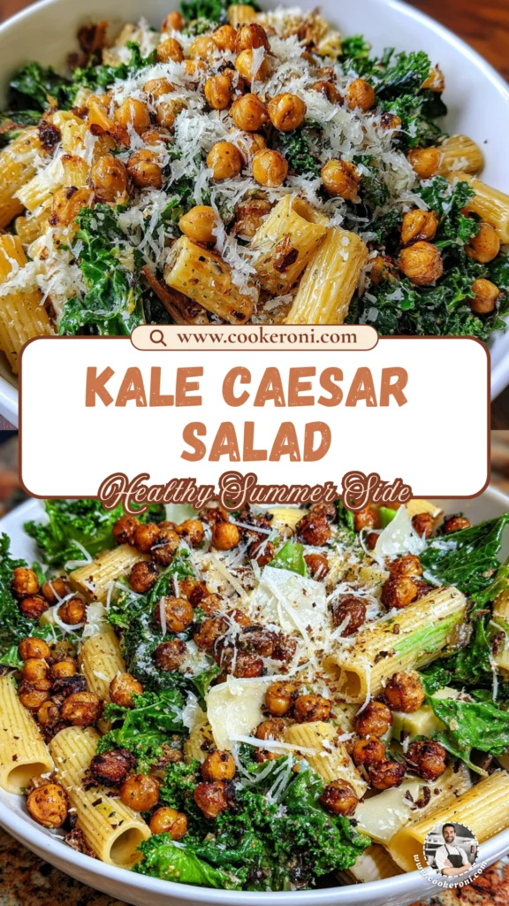 Kale Caesar Pasta Salad
