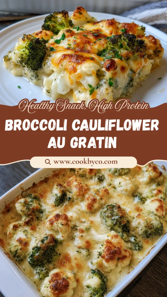 Keto Broccoli & Cauliflower Au Gratin