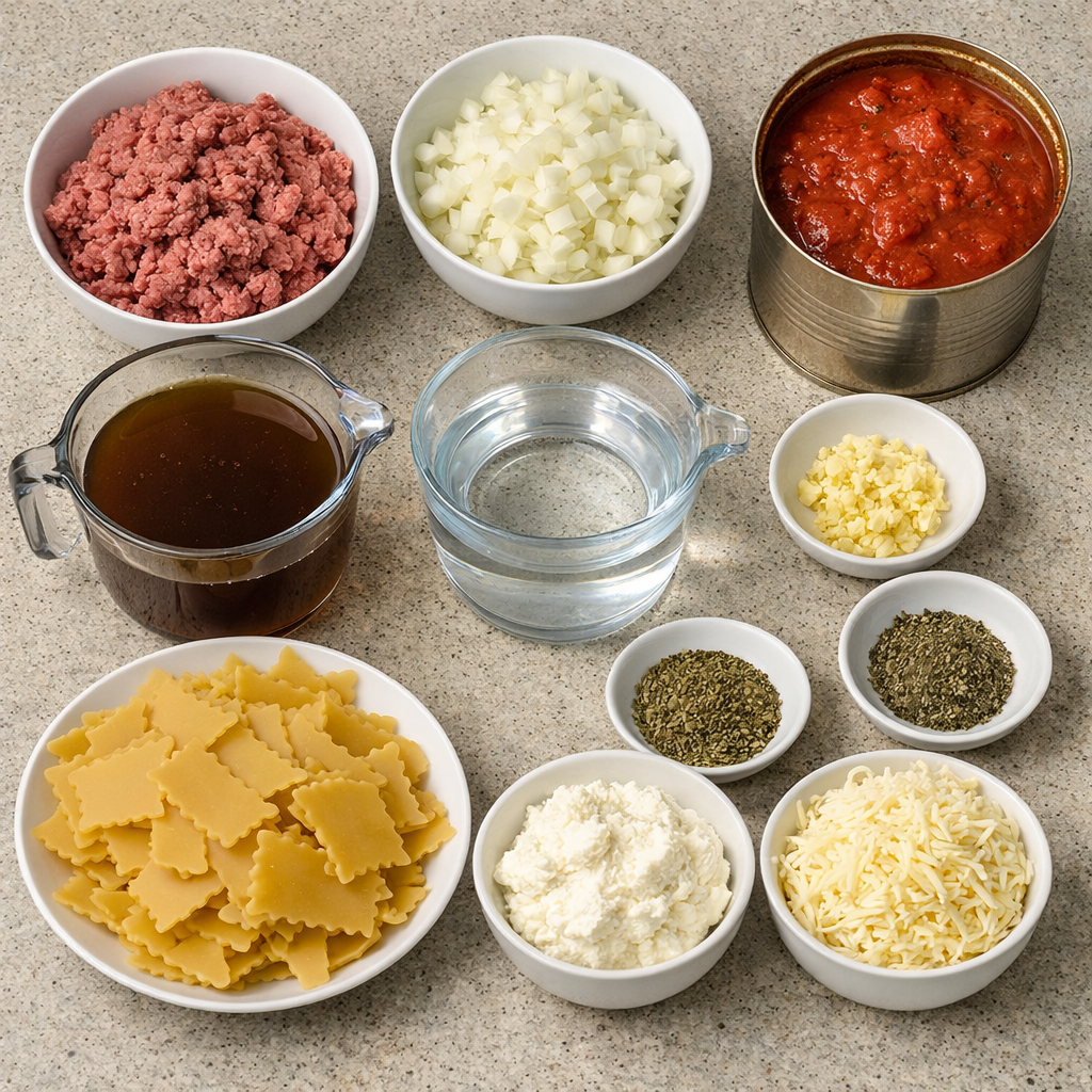 Lasagna Soup With Ricotta And Mozzarella