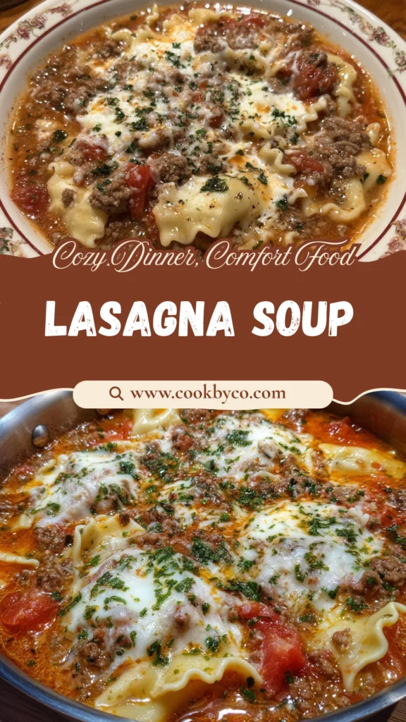 Lasagna Soup With Ricotta And Mozzarella