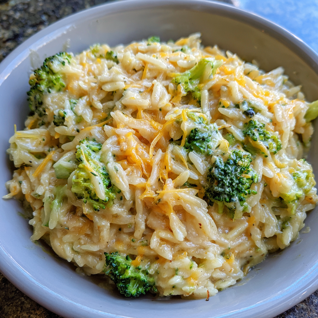 One-Pot Broccoli Cheese Orzo