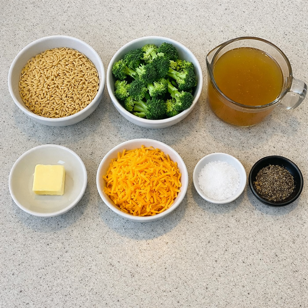 One Pot Broccoli Cheese Orzo