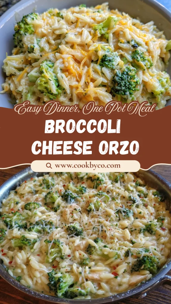 One-Pot Broccoli Cheese Orzo