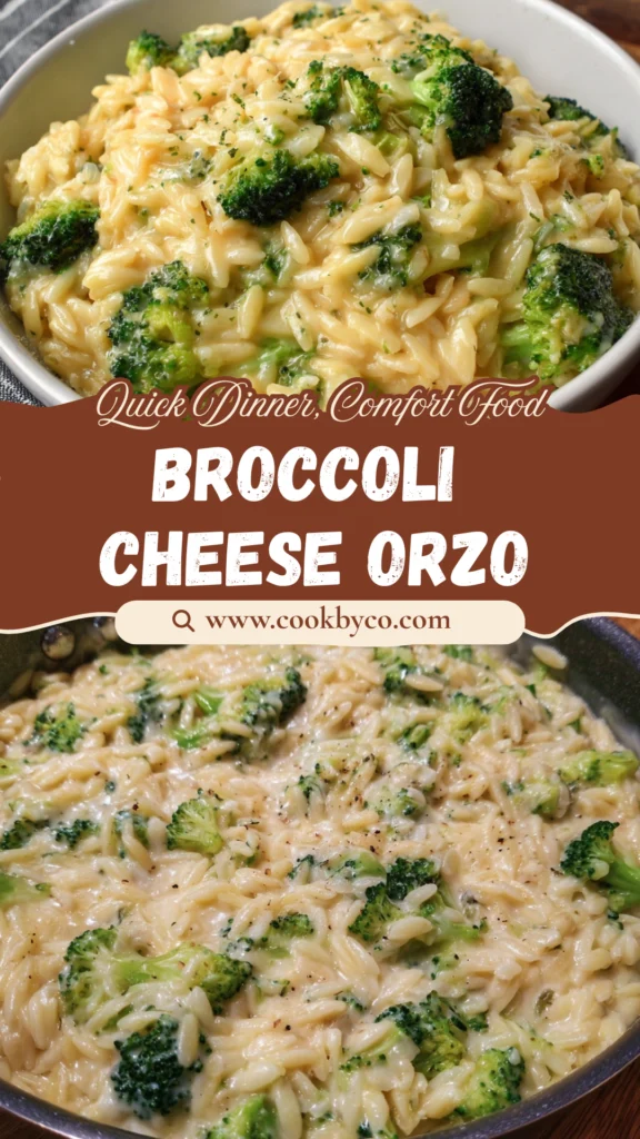 One Pot Broccoli Cheese Orzo