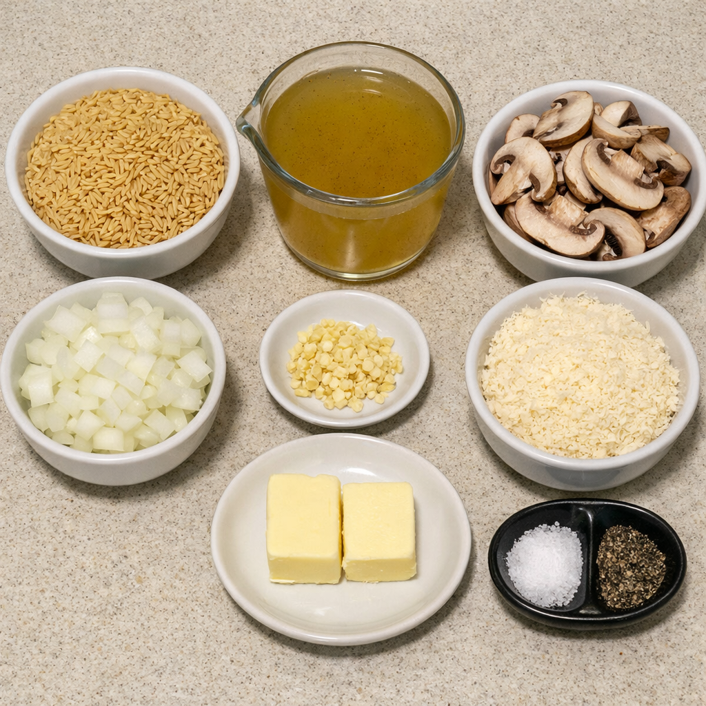 One-Pot Creamy Mushroom Orzo