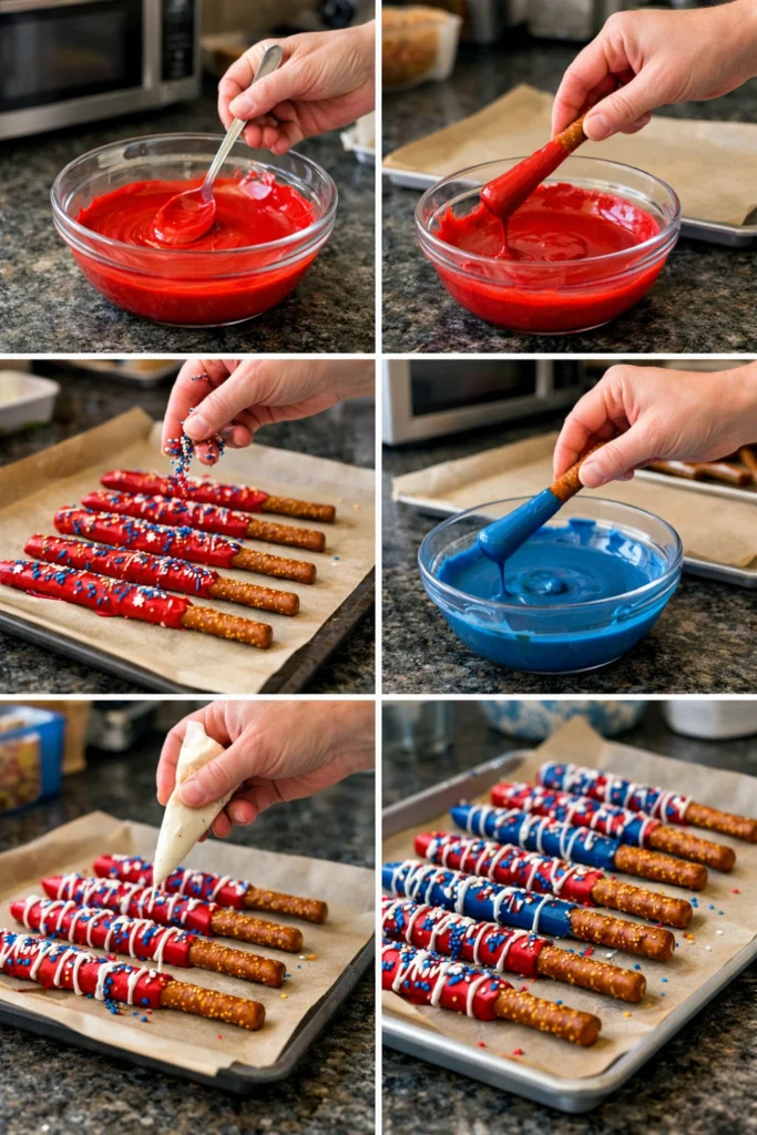 Patriotic 4th of July Pretzels