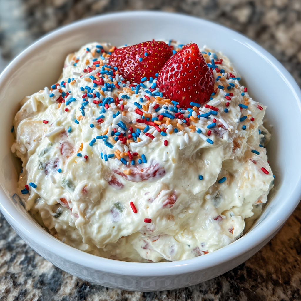 Patriotic Cake Batter Dip