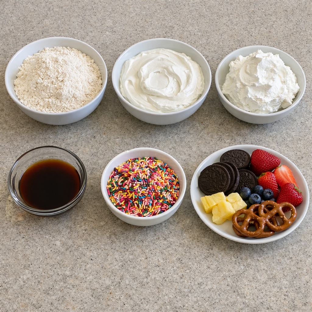 Patriotic Cake Batter Dip