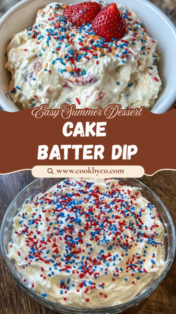 Patriotic Cake Batter Dip