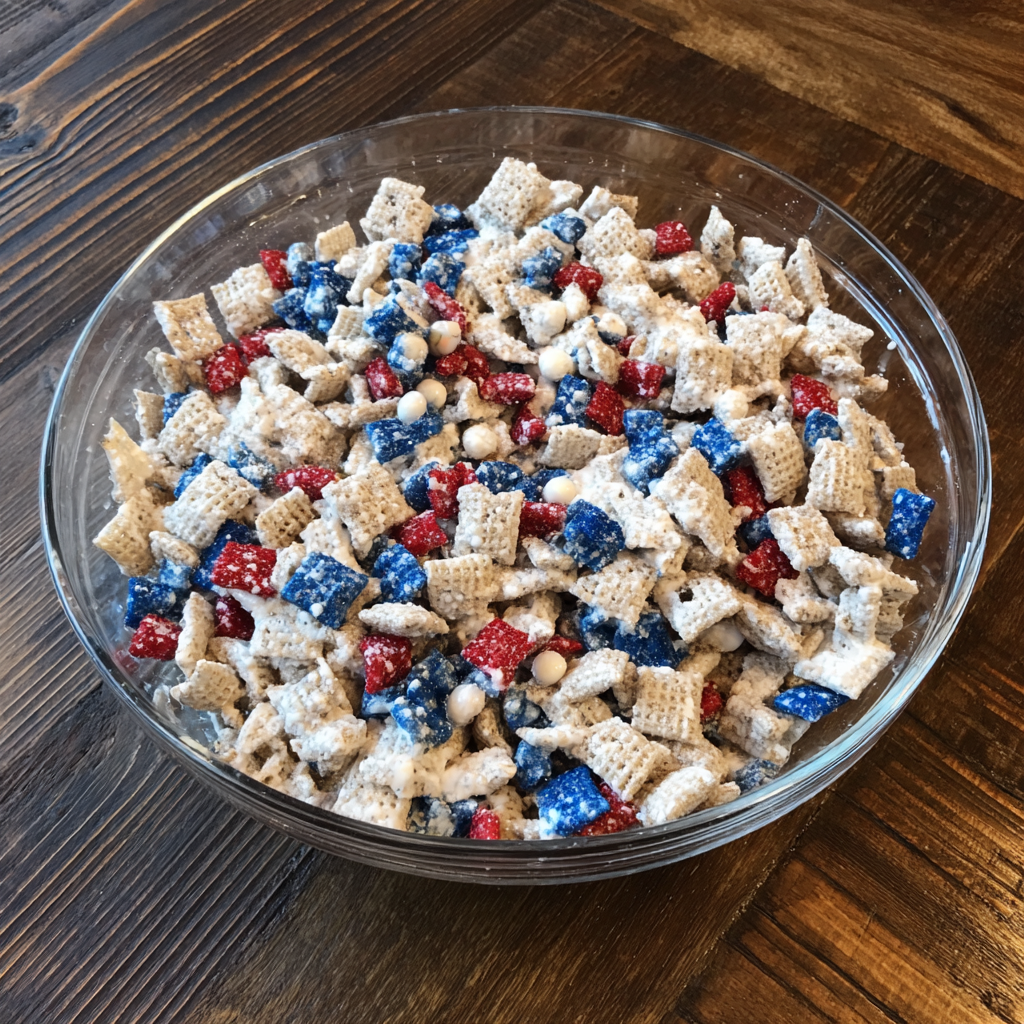 Patriotic Muddy Buddies
