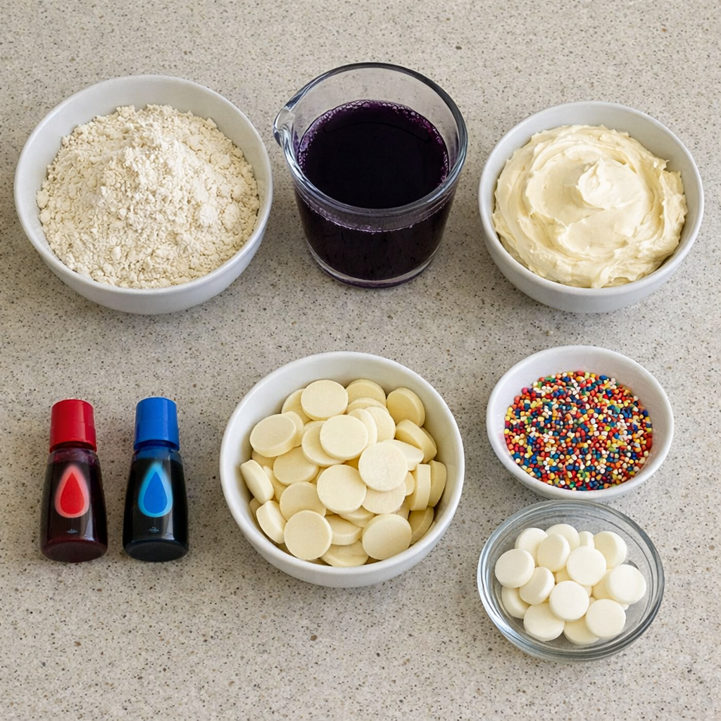 Red, White, and Blue Cake Balls