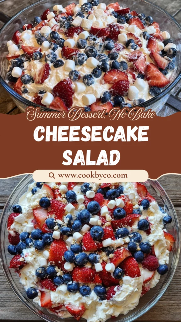 Red White and Blue Cheesecake Salad
