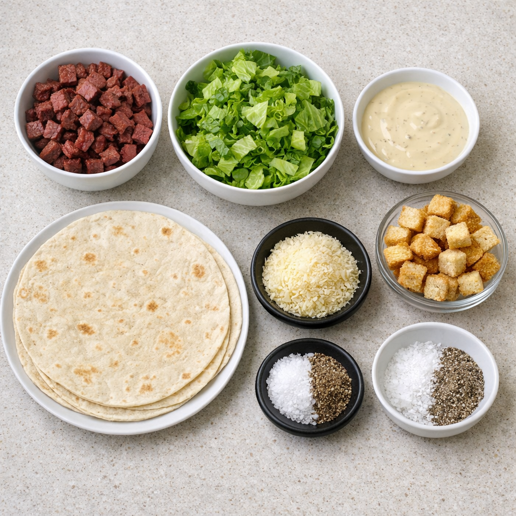 Smoked Beef Caesar Salad Wrap