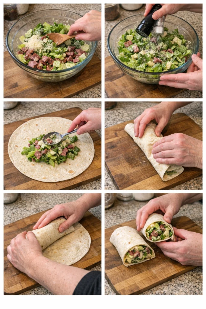 Smoked Beef Caesar Salad Wrap