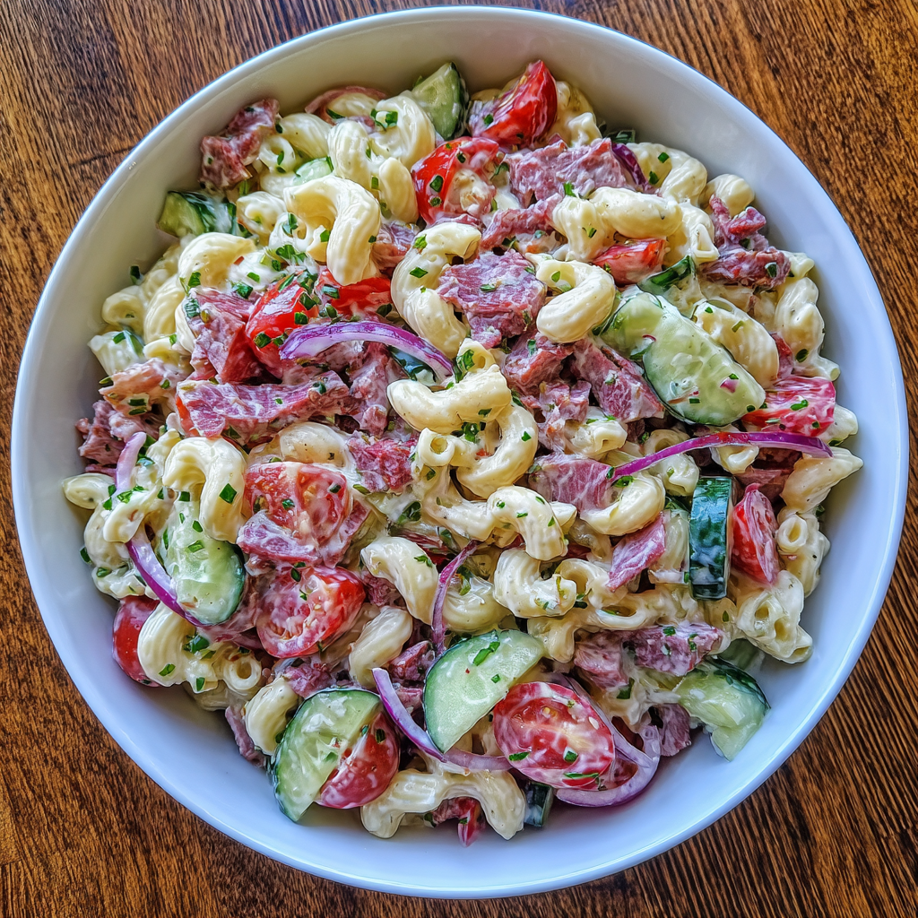 Smoked Beef Club Pasta Salad