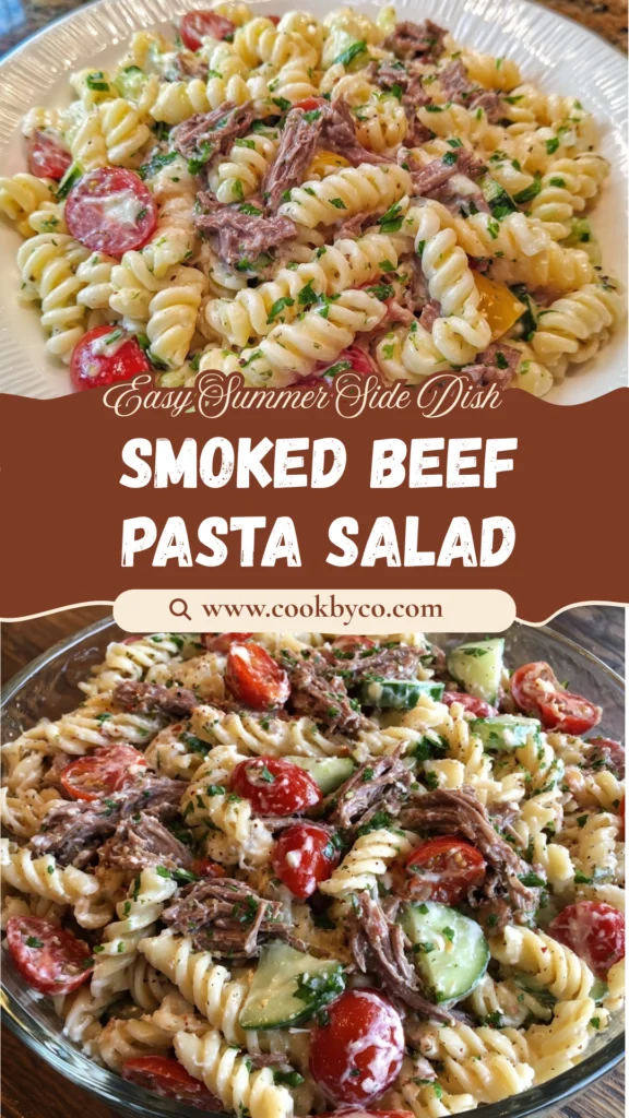 Smoked Beef Parmesan Pasta Salad