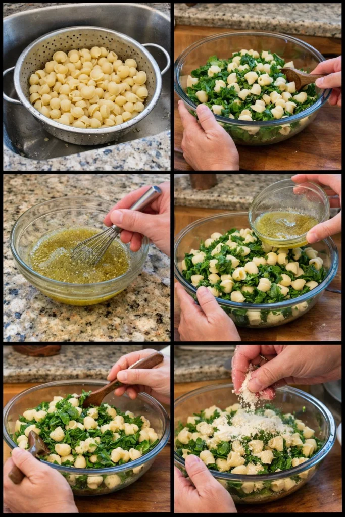 Spinach Smoked Mozzarella Pasta Salad