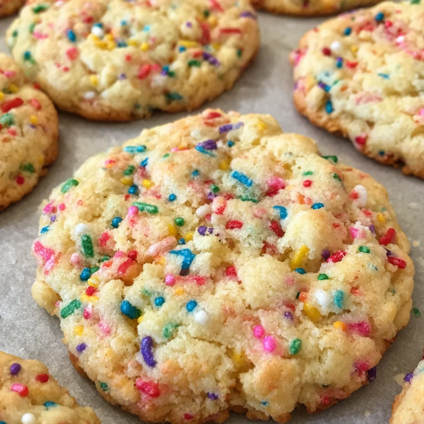 Sprinkle Cake Mix Cookies