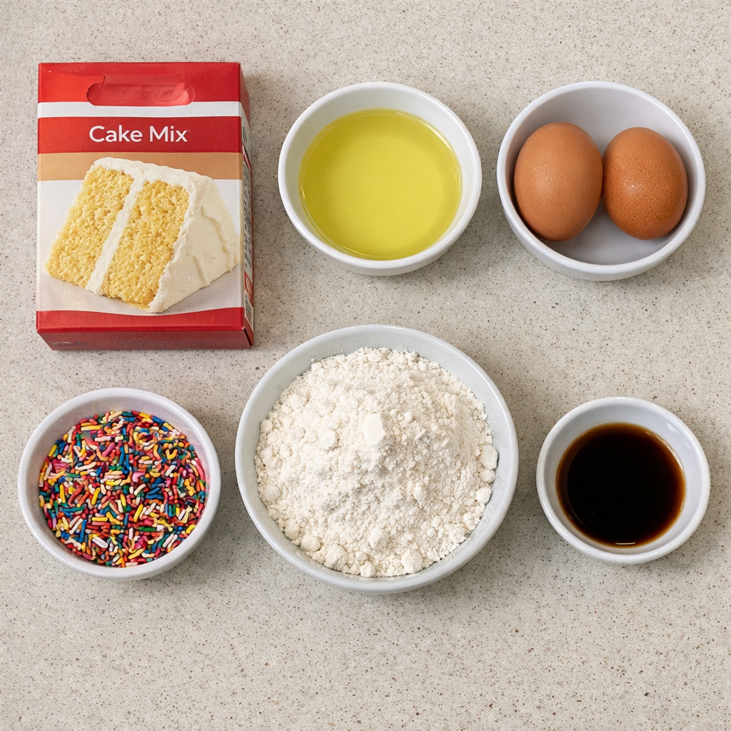 Sprinkle Cake Mix Cookies