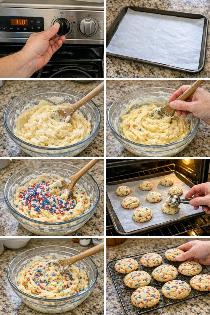 Sprinkle Cake Mix Cookies